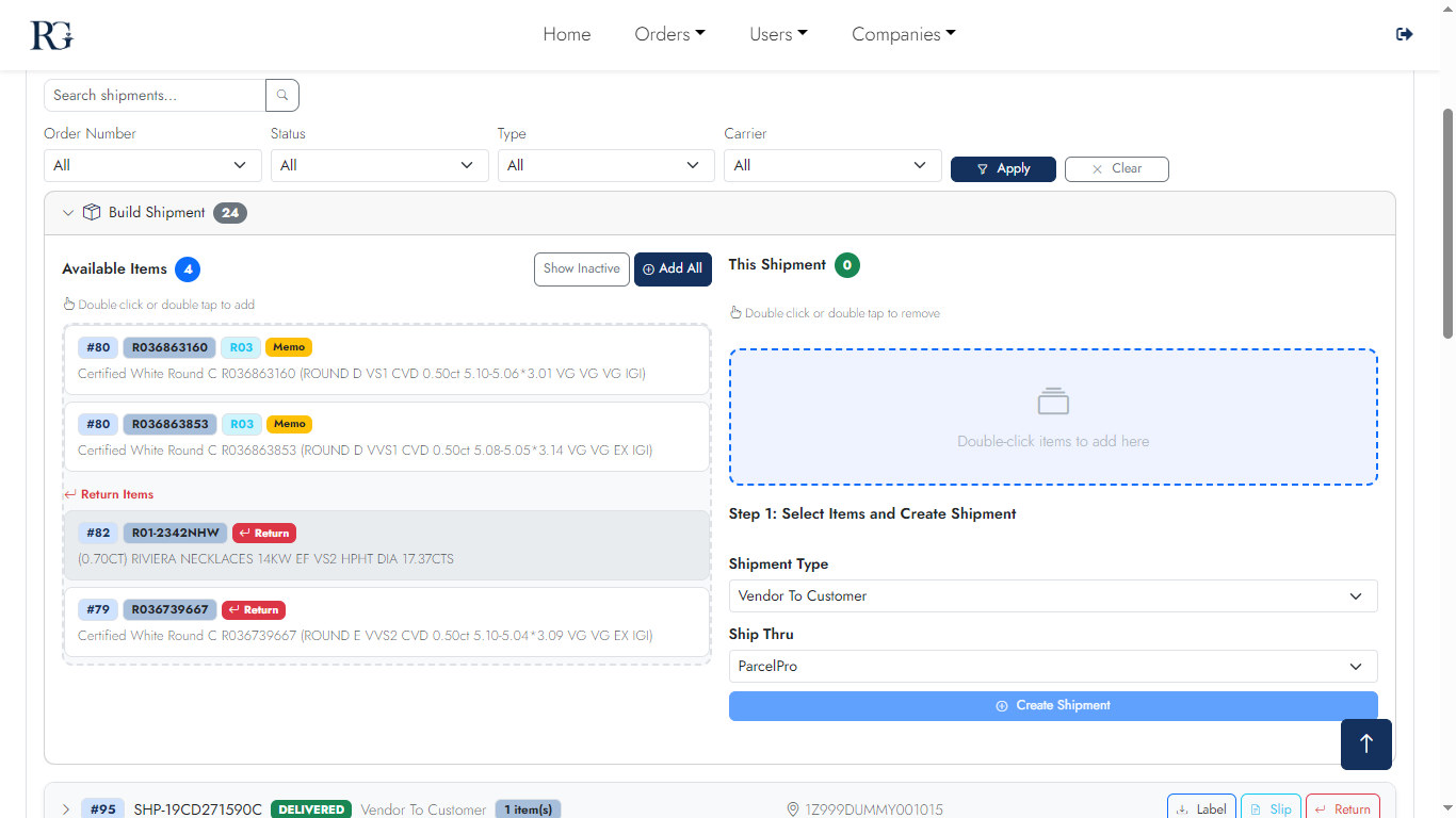 Memo return tracking